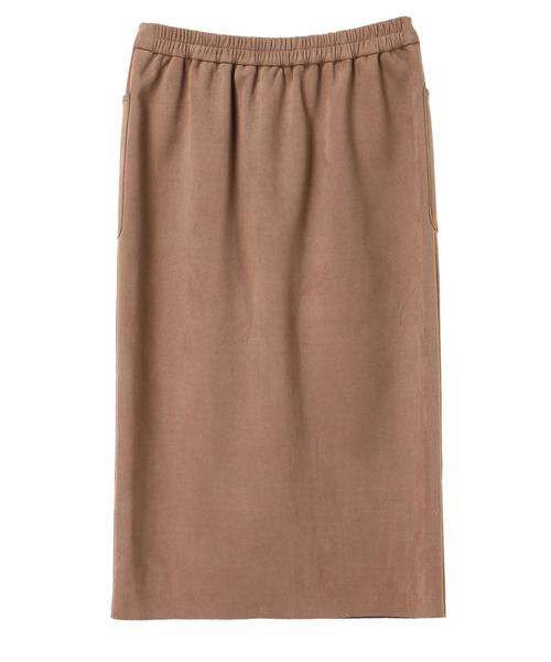 YECCA VECCA(イェッカヴェッカ)の「フェイクスエードポケットスカート(スカート・レディース・グレー/カーキ/キャメル・FREE)」の12枚目の写真