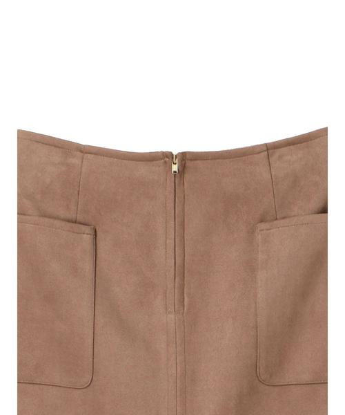 YECCA VECCA(イェッカヴェッカ)の「フェイクスエードポケットスカート(スカート・レディース・グレー/カーキ/キャメル・FREE)」の13枚目の写真