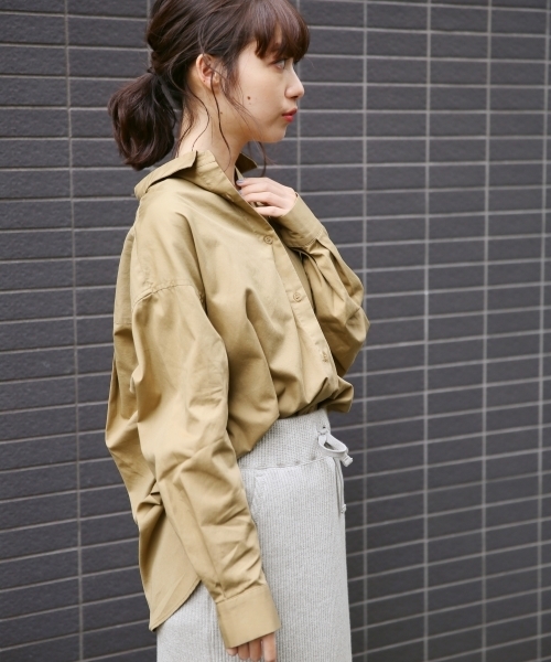 LOWRYS FARM（ローリーズファーム）の「チュニックシャツ　809004（シャツ/ブラウス・レディース・オフホワイト/ブラック/ベージュ/ストライプ・FREE）」の9枚目の写真