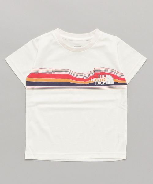 THE NORTH FACE(ザノースフェイス)の「ザ・ノース・フェイス キッズ フロントグラフィックTシャツ / ショートスリーブロックフェイスティー(Tシャツ/カットソー・キッズ・ホワイト/ネイビー/オリーブ/ピンク・110/120/130/140/150)」の2枚目の写真