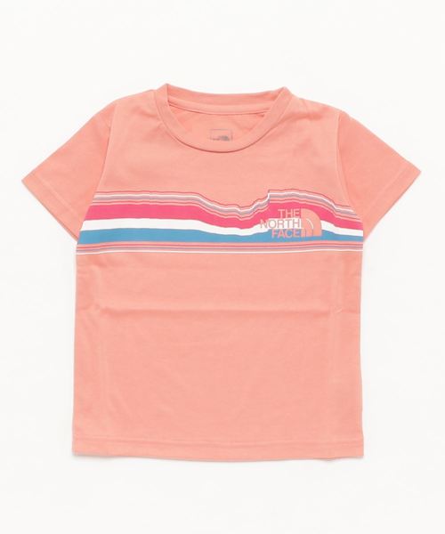 THE NORTH FACE(ザノースフェイス)の「ザ・ノース・フェイス キッズ フロントグラフィックTシャツ / ショートスリーブロックフェイスティー(Tシャツ/カットソー・キッズ・ホワイト/ネイビー/オリーブ/ピンク・110/120/130/140/150)」の1枚目の写真