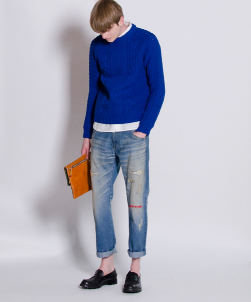 rehacer(レアセル)の「rehacer: 2tone clutch bag(クラッチバッグ・メンズ・カーキ/ブラック/ベージュ・FREE)」の11枚目の写真