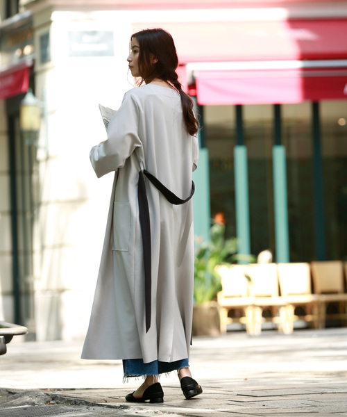 marjour（マージュール）の「PONTE GOWN（カーディガン/ボレロ・レディース・グレー/ベージュ/テラコッタ/サックスブルー・ﾌﾘ-）」の7枚目の写真