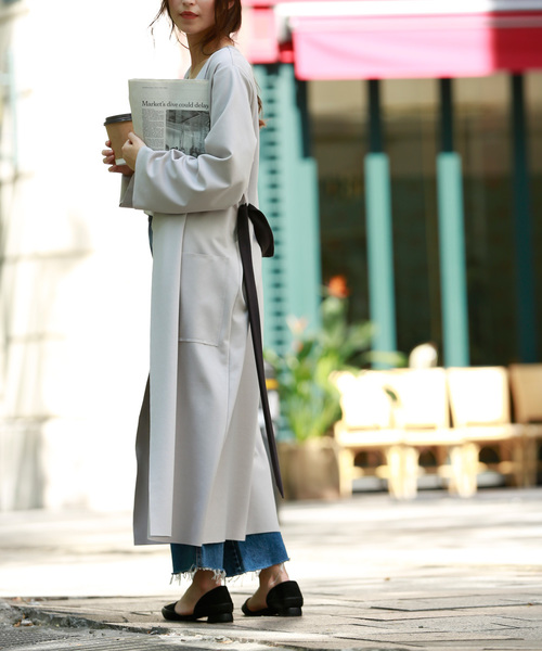 marjour（マージュール）の「PONTE GOWN（カーディガン/ボレロ・レディース・グレー/ベージュ/テラコッタ/サックスブルー・ﾌﾘ-）」の8枚目の写真