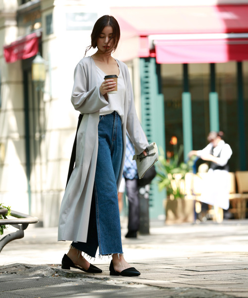 marjour（マージュール）の「PONTE GOWN（カーディガン/ボレロ・レディース・グレー/ベージュ/テラコッタ/サックスブルー・ﾌﾘ-）」の11枚目の写真