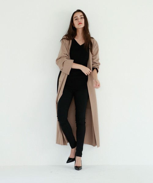 marjour（マージュール）の「PONTE GOWN（カーディガン/ボレロ・レディース・グレー/ベージュ/テラコッタ/サックスブルー・ﾌﾘ-）」の14枚目の写真