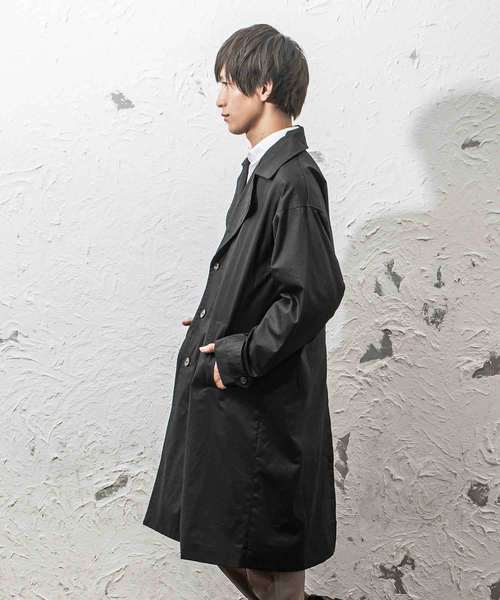 MinoriTY（マイノリティ）の「ツイルロングトレンチコート（ダウンジャケット/コート・メンズ・ブラック/ベージュ・M/L）」の3枚目の写真