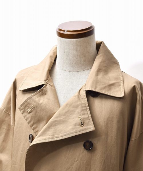 MinoriTY（マイノリティ）の「ツイルロングトレンチコート（ダウンジャケット/コート・メンズ・ブラック/ベージュ・M/L）」の15枚目の写真