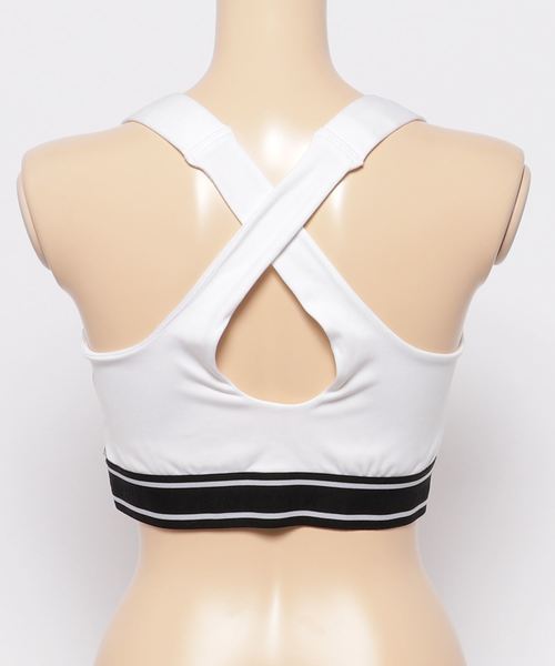 AZUL by moussy（アズールバイマウジー）の「CLUB AZUL BACK CROSS BRATOP/クラブアズールバッククロスブラトップ（チューブトップ・レディース・ホワイト/ブラック・SMALL/MEDIUM）」の3枚目の写真