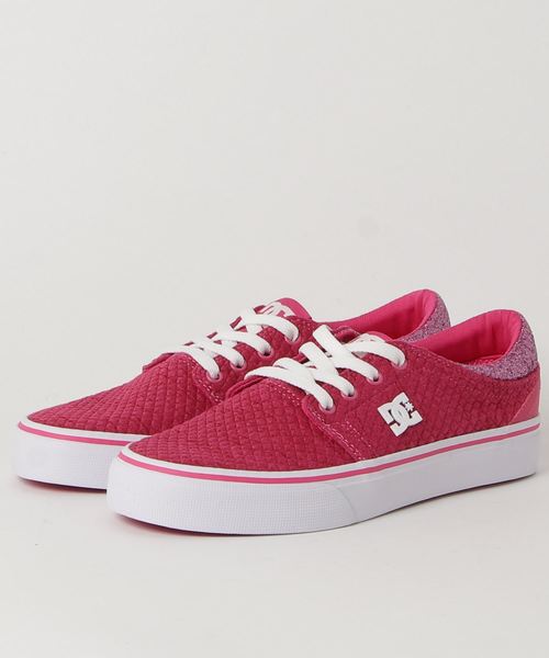pink and white dc shoes