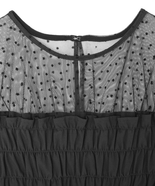 kaene（カエン）の「ドット×シャーリングブラウス（シャツ/ブラウス・レディース・ブラック/テラコッタ・FREE）」の10枚目の写真