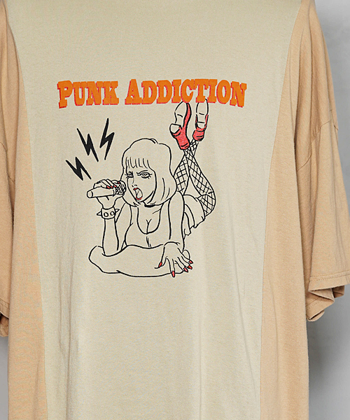 masterkey(マスターキー)の「mt5394-PUNKADDICTION リメイクTシャツ(Tシャツ/カットソー・メンズ・ブラック/ベージュ・2/1)」の13枚目の写真
