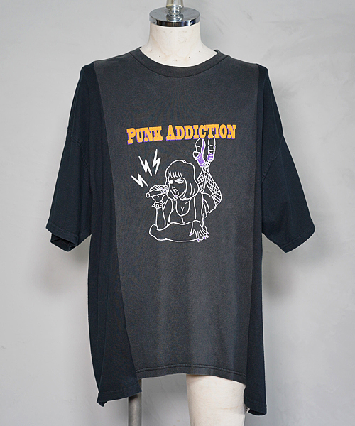 masterkey(マスターキー)の「mt5394-PUNKADDICTION リメイクTシャツ(Tシャツ/カットソー・メンズ・ブラック/ベージュ・2/1)」の7枚目の写真