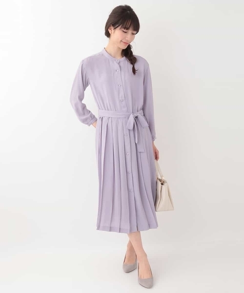 セール シフォンプリーツシャツワンピース ワンピース Ofuon オフオン のファッション