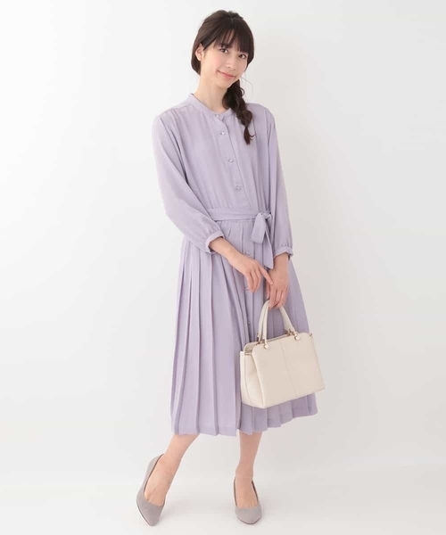 セール シフォンプリーツシャツワンピース ワンピース Ofuon オフオン のファッション