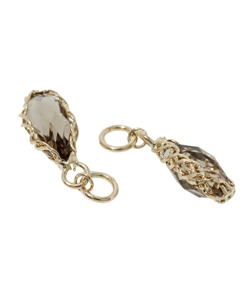 agete] アガット K10ドロップ型カット クォーツ チャーム｜agete