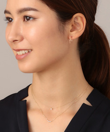 未使用　　agete シンプルチェーン　YG すぐ届く☆Agete シルバーネックレスチェーン チャーム 重ね付け