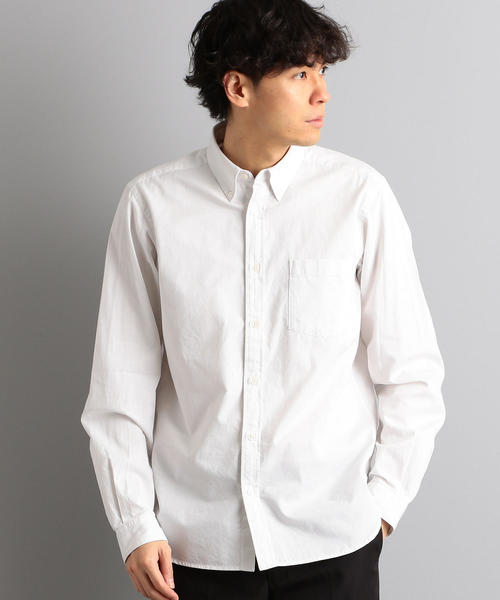 green label relaxing（グリーンレーベルリラクシング）の「CM コードドビー ボタンダウン シャツ LS ◆（シャツ/ブラウス・メンズ・グレー/オフホワイト/オリーブ/ライトピンク/コバルトブルー・S/M/L/XL）」の2枚目の写真