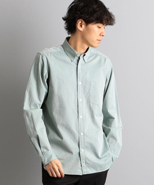 green label relaxing（グリーンレーベルリラクシング）の「CM コードドビー ボタンダウン シャツ LS ◆（シャツ/ブラウス・メンズ・グレー/オフホワイト/オリーブ/ライトピンク/コバルトブルー・S/M/L/XL）」の22枚目の写真