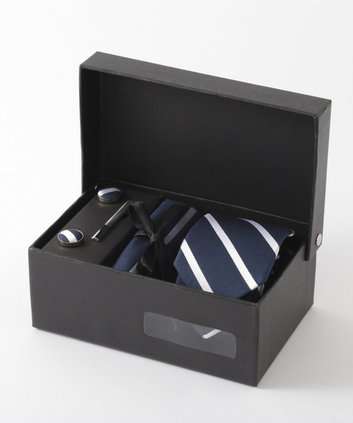 Quit Running（クイトランニング）の「シルクネクタイ スーツ メンズギフト箱4点セット レジメンタルストライプ ナロータイ（ネクタイ・メンズ・ブラック/ネイビー/ブラウン/シルバー/ブラウン系その他/オレンジ/シルバー×ブルー/ネイビー×ホワイト/オリーブ/バーガンディー/インディゴブルー/ダークネイビー/ブルー系その他/ブルー系その他2/ライトブラウン/ライトブルー・FREE）」の10枚目の写真