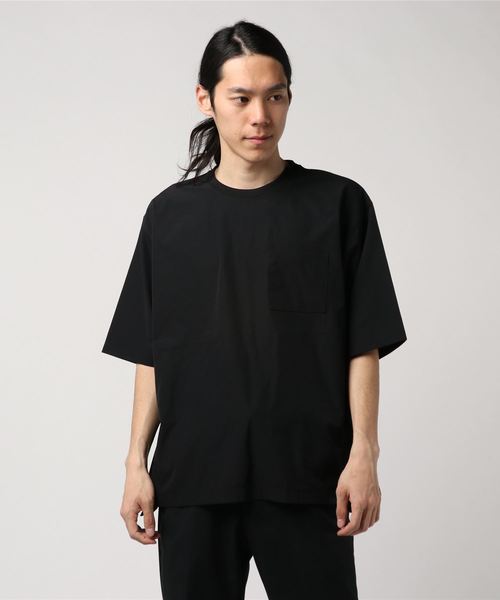 おしゃれスタ(オシャレスタ)の「ナイロンストレッチクルーネックTシャツ(IR)(Tシャツ/カットソー・メンズ・ブラック/ベージュ/ネイビー/カーキ・M/L/XL)」の20枚目の写真