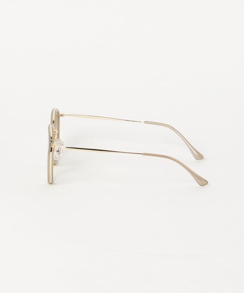 flower(フラワー)の「シアーグラス(メガネ・レディース・クリアブラウン/グレイッシュベージュ・FREE)」の3枚目の写真