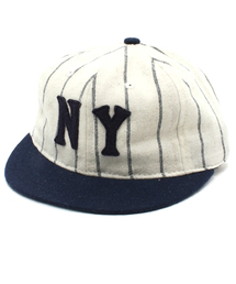 ONSPOTZ | ONSPOTZ ORIGINAL EBBETSFEILD NEGRO LEAGUE CAP NEW YORK BLACK YANKEES 1936 SHORT VISOR WHITE(キャップ)