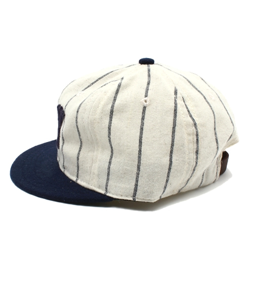 ONSPOTZ（オンスポッツ）の「ONSPOTZ ORIGINAL EBBETSFEILD NEGRO LEAGUE CAP NEW YORK BLACK YANKEES 1936 SHORT VISOR WHITE（キャップ・メンズ・ホワイト×ネイビー・FREE）」の2枚目の写真