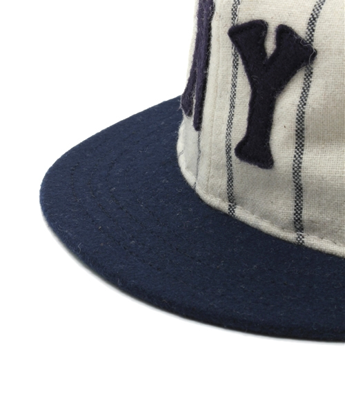 ONSPOTZ（オンスポッツ）の「ONSPOTZ ORIGINAL EBBETSFEILD NEGRO LEAGUE CAP NEW YORK BLACK YANKEES 1936 SHORT VISOR WHITE（キャップ・メンズ・ホワイト×ネイビー・FREE）」の4枚目の写真