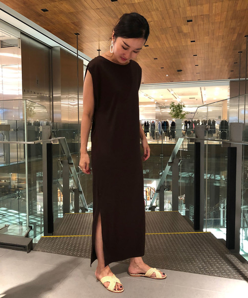 セール ワンピース Estnation ワンピース スムーズノースリーブワンピース ワンピース Estnation エストネーション のファッション