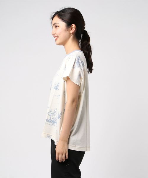 go slow caravan(ゴースローキャラバン)の「JUICY/ジューシー メキシコプリントTEE(Tシャツ/カットソー・レディース・ネイビー/アイボリー・FREE)」の3枚目の写真