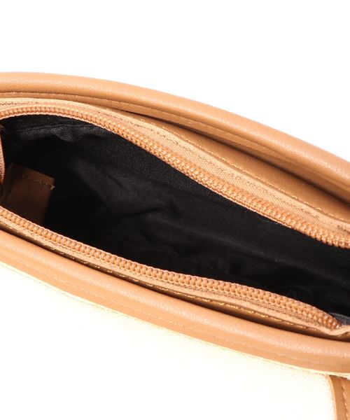 apres jour（アプレジュール）の「雑材風ショルダーバッグ【ZOZOTOWN限定アイテム】（ショルダーバッグ・レディース・ダークブラウン/ベージュ・ﾌﾘ-）」の5枚目の写真