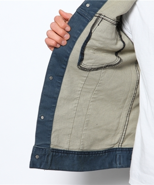 NANO universe（ナノユニバース）の「Lee/Jeggers Ⅱ 101J Jacket（デニムジャケット・メンズ・ライトブルー・LARGE/SMALL/MEDIUM）」の3枚目の写真