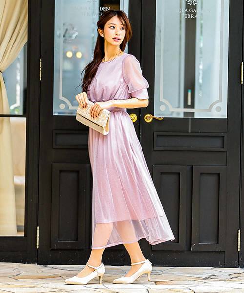 Fashion Letter（ファッションレター）の「バックレースアップ結婚式ワンピースドレス（ドレス・レディース・ネイビー/ブルーグリーン/ピンク/サックスブルー・M/L）」の11枚目の写真