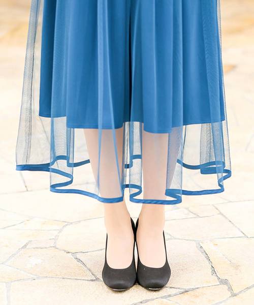 Fashion Letter（ファッションレター）の「バックレースアップ結婚式ワンピースドレス（ドレス・レディース・ネイビー/ブルーグリーン/ピンク/サックスブルー・M/L）」の18枚目の写真