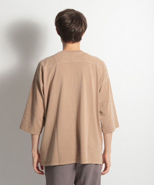 niko and...（ニコアンド）の「フェードフットボールＴシャツ（Tシャツ/カットソー・メンズ・チャコール/ベージュ・MEDIUM/LARGE）」の11枚目の写真