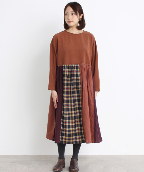 Cdc ドッキング De パッチワーク ワンピース ワンピース Chambre Charme シャンブルドゥシャーム のファッション ドッキング ワンピース De