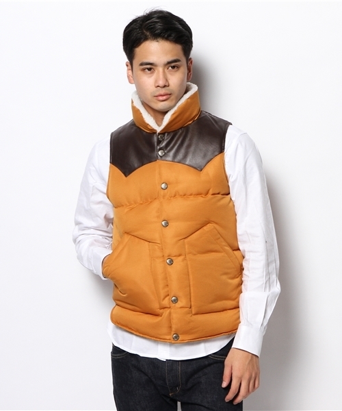 WEGO（ウィゴー）の「WEGO/パデッドベスト（ダウンベスト・メンズ・キャメル/レッド/ブラック/ベージュ/ネイビー・X-LARGE/MEDIUM/LARGE）」の5枚目の写真