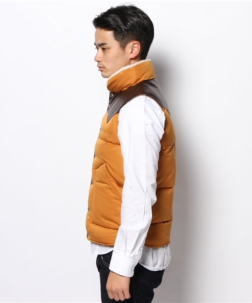 WEGO（ウィゴー）の「WEGO/パデッドベスト（ダウンベスト・メンズ・キャメル/レッド/ブラック/ベージュ/ネイビー・X-LARGE/MEDIUM/LARGE）」の7枚目の写真