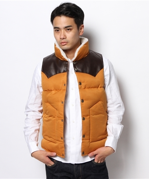 WEGO（ウィゴー）の「WEGO/パデッドベスト（ダウンベスト・メンズ・キャメル/レッド/ブラック/ベージュ/ネイビー・X-LARGE/MEDIUM/LARGE）」の9枚目の写真