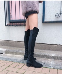 REZOY | 【REZOY】異素材コンビストレッチロングブーツ(ブーツ)