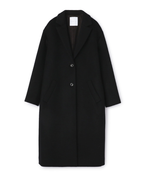 ESTNATION チェスターコート　ドロップショルダー　ブラック　36 ウール ESTNATION チェスターコート ドロップショルダー ブラック 36 ウール