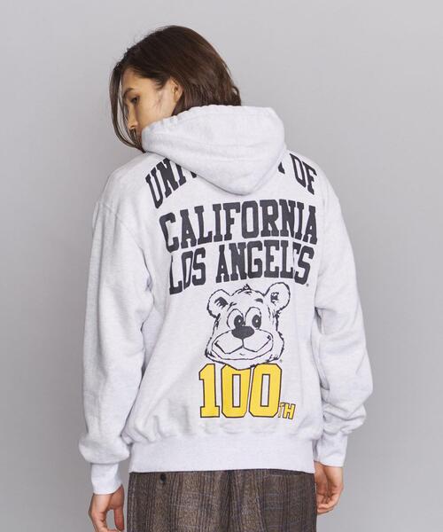 UCLA（ユーシーエルエー）の「【別注】 ＜UCLA＞ 100th HOOD BYSP/パーカー（パーカー・メンズ・ホワイト/グレー・MEDIUM/SMALL/X-LARGE/LARGE）」の4枚目の写真