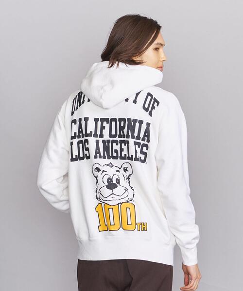 UCLA（ユーシーエルエー）の「【別注】 ＜UCLA＞ 100th HOOD BYSP/パーカー（パーカー・メンズ・ホワイト/グレー・MEDIUM/SMALL/X-LARGE/LARGE）」の7枚目の写真