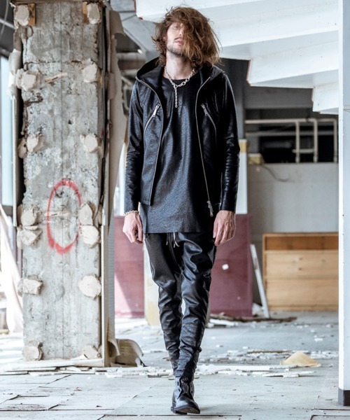 NO ID.（ノーアイディ）の「mcg2565-シンセティックレザーノースリーブ