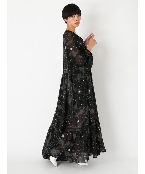 styling/（スタイリング）の「白夜柄シフォンロングドレス（ワンピース  