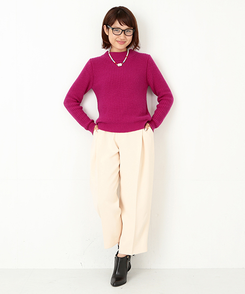 Ray BEAMS（レイビームス）の「Ray BEAMS / 1タック ワイド パンツ（その他パンツ・レディース・ライトベージュ/ブラック・0/1）」の16枚目の写真