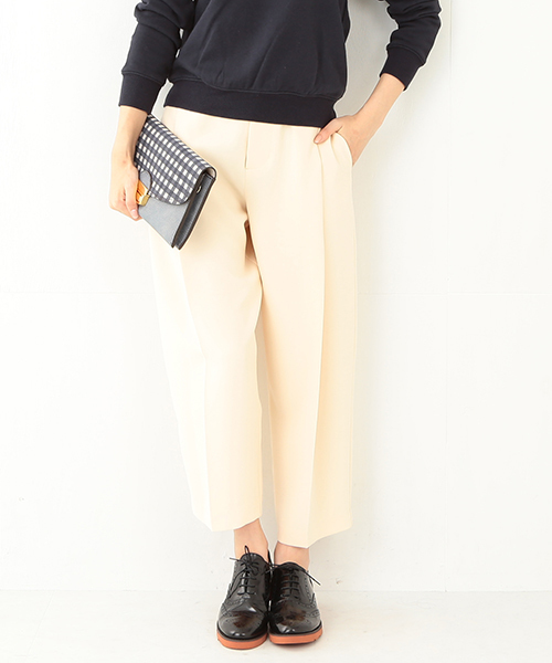 Ray BEAMS（レイビームス）の「Ray BEAMS / 1タック ワイド パンツ（その他パンツ・レディース・ライトベージュ/ブラック・0/1）」の8枚目の写真