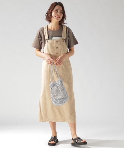 UNIVERSAL OVERALL（ユニバーサルオーバーオール）の「【UNIVERSAL OVERALL(ユニバーサルオーバーオール)】ジャンスカ（ワンピース・レディース・ベージュ/カーキ・FREE）」の13枚目の写真