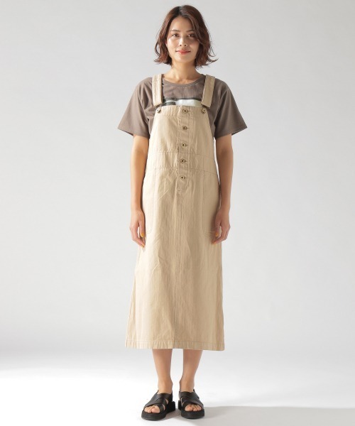 UNIVERSAL OVERALL（ユニバーサルオーバーオール）の「【UNIVERSAL OVERALL(ユニバーサルオーバーオール)】ジャンスカ（ワンピース・レディース・ベージュ/カーキ・FREE）」の17枚目の写真